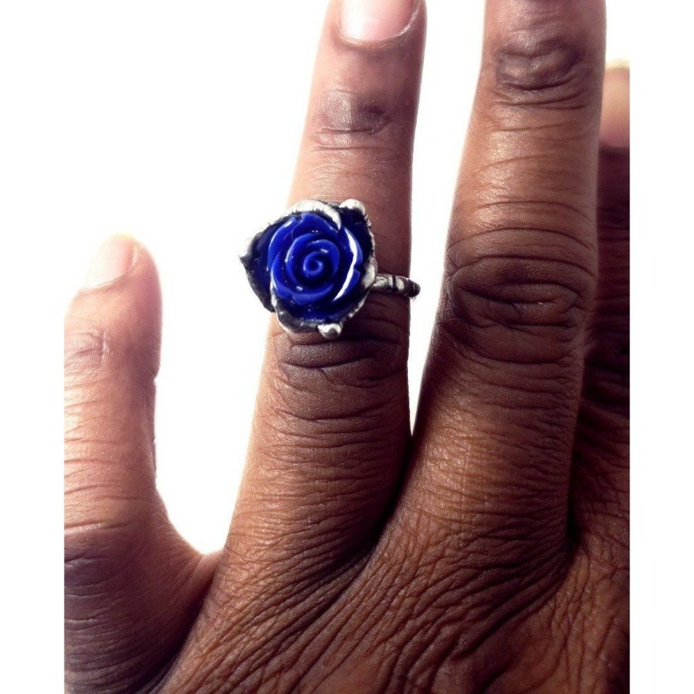 Blue rose ring - Picture 11 of 12